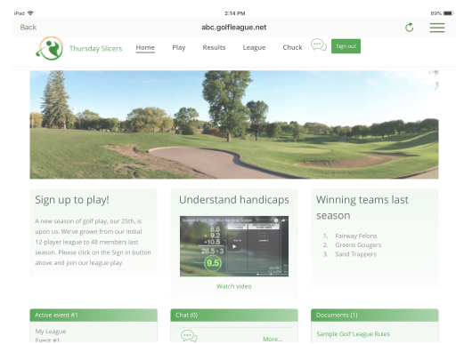 golf league software programs