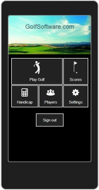 Handicap System home screen